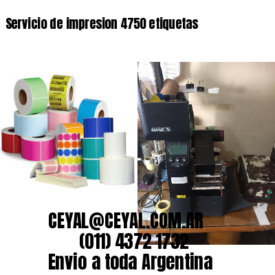 Servicio de impresion 4750 etiquetas