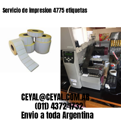 Servicio de impresion 4775 etiquetas