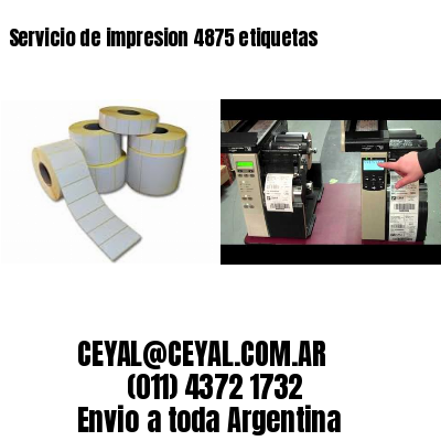 Servicio de impresion 4875 etiquetas