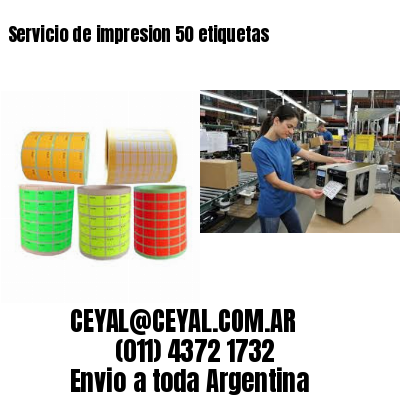 Servicio de impresion 50 etiquetas