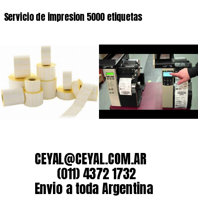 Servicio de impresion 5000 etiquetas