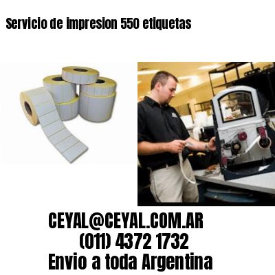 Servicio de impresion 550 etiquetas