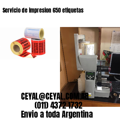 Servicio de impresion 650 etiquetas