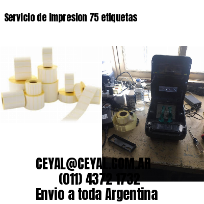 Servicio de impresion 75 etiquetas