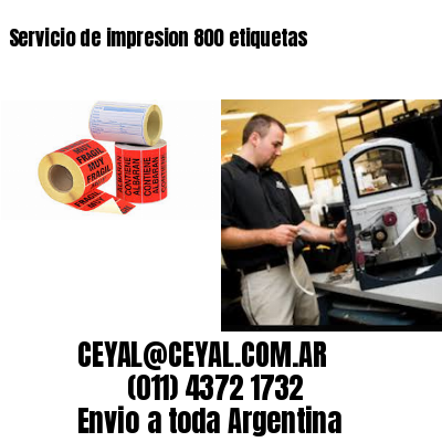 Servicio de impresion 800 etiquetas