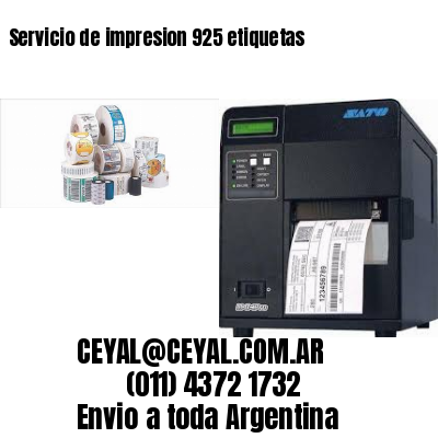 Servicio de impresion 925 etiquetas