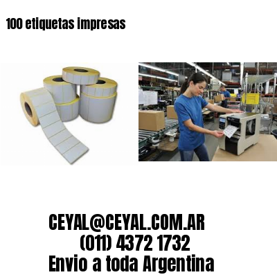 100 etiquetas impresas