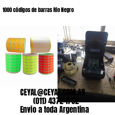 1000 códigos de barras Rio Negro