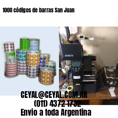1000 códigos de barras San Juan