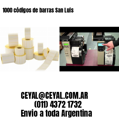 1000 códigos de barras San Luis
