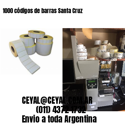 1000 códigos de barras Santa Cruz