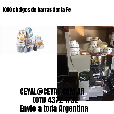 1000 códigos de barras Santa Fe
