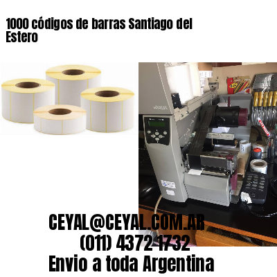 1000 códigos de barras Santiago del Estero