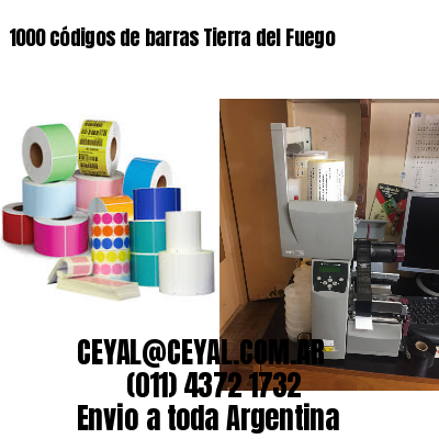 1000 códigos de barras Tierra del Fuego