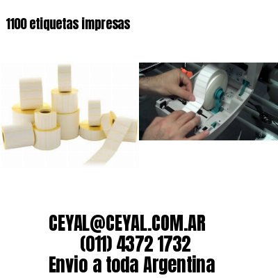 1100 etiquetas impresas