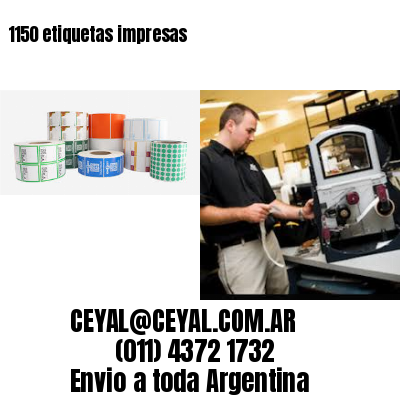 1150 etiquetas impresas