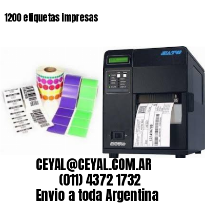 1200 etiquetas impresas