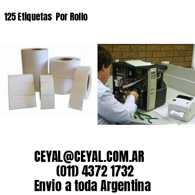 125 Etiquetas  Por Rollo