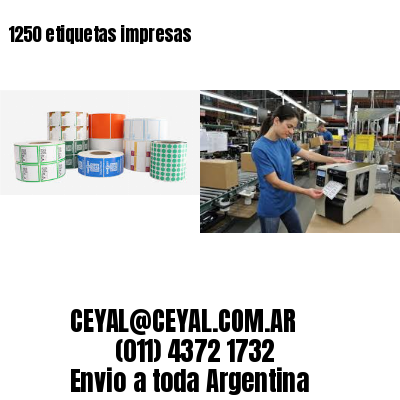 1250 etiquetas impresas