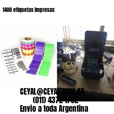 1400 etiquetas impresas