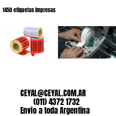 1450 etiquetas impresas