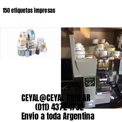 150 etiquetas impresas