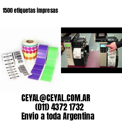 1500 etiquetas impresas
