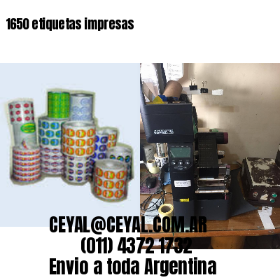 1650 etiquetas impresas