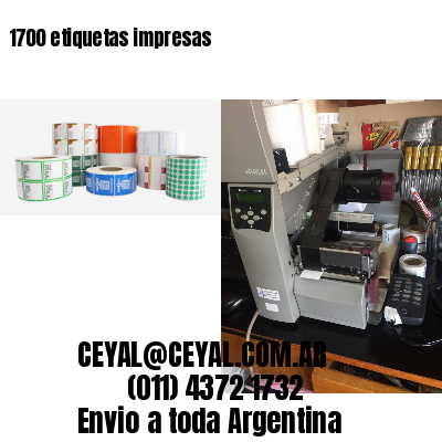 1700 etiquetas impresas