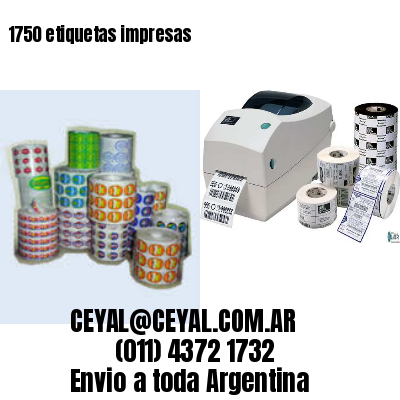 1750 etiquetas impresas