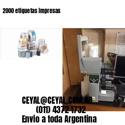 2000 etiquetas impresas