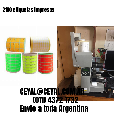 2100 etiquetas impresas