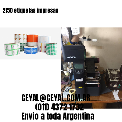 2150 etiquetas impresas