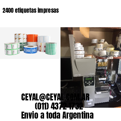 2400 etiquetas impresas