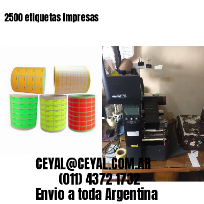 2500 etiquetas impresas
