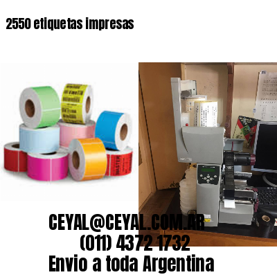 2550 etiquetas impresas