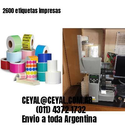 2600 etiquetas impresas