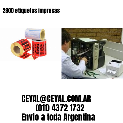 2900 etiquetas impresas