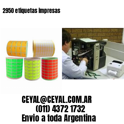 2950 etiquetas impresas