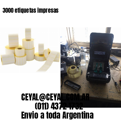 3000 etiquetas impresas