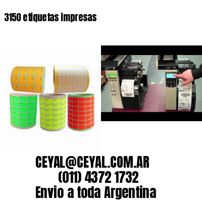 3150 etiquetas impresas