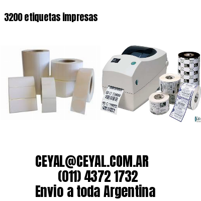 3200 etiquetas impresas