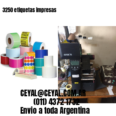 3250 etiquetas impresas