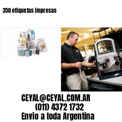 350 etiquetas impresas
