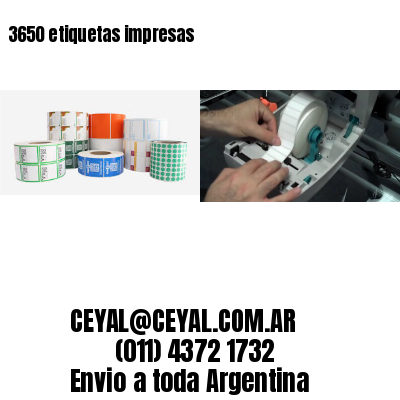 3650 etiquetas impresas