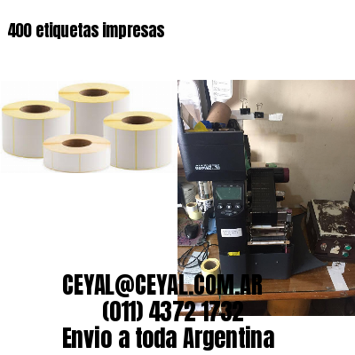 400 etiquetas impresas