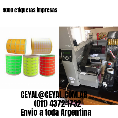 4000 etiquetas impresas