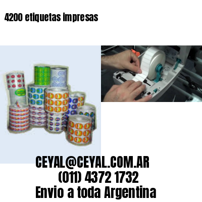 4200 etiquetas impresas