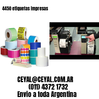4450 etiquetas impresas