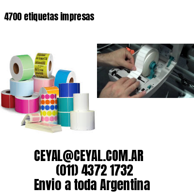 4700 etiquetas impresas